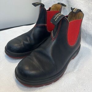 Blundstone Black and Red Leather Boots